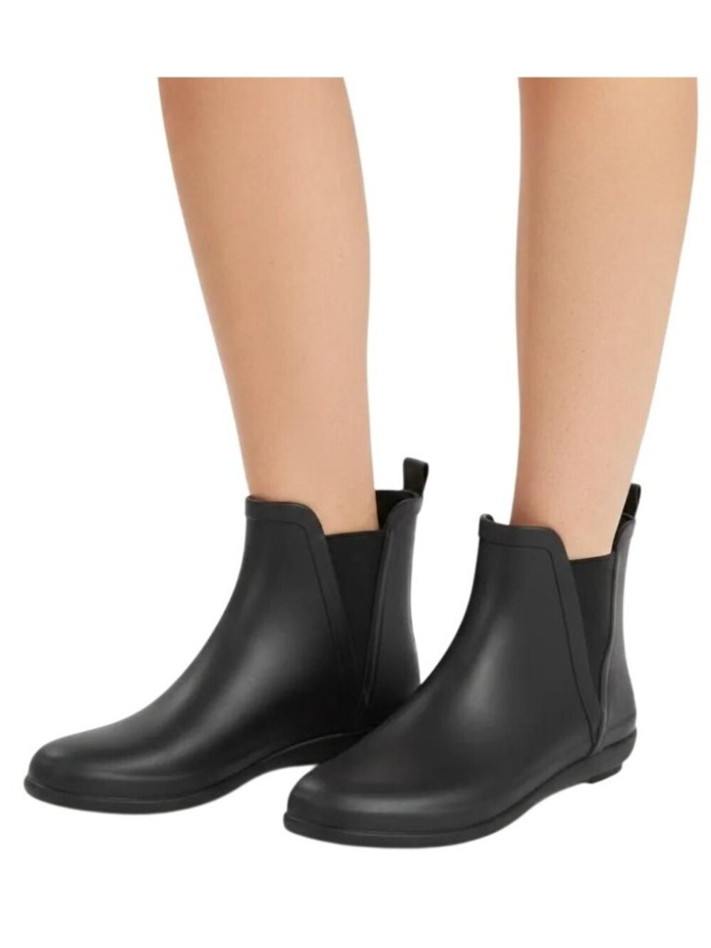 Capelli New York Women's Matte Solid Jodhpur Body Rubber Rain Boot Black Size 9